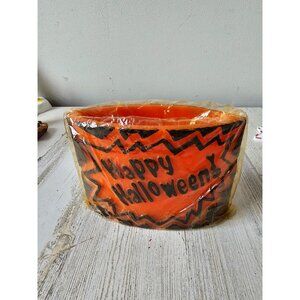 Vintage East West Halloween luminary candle orange‎ large still in plastic wrap